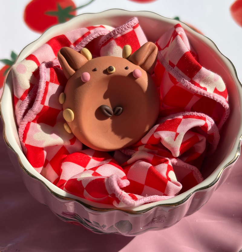 Coffee Bean Deer Worry Stone