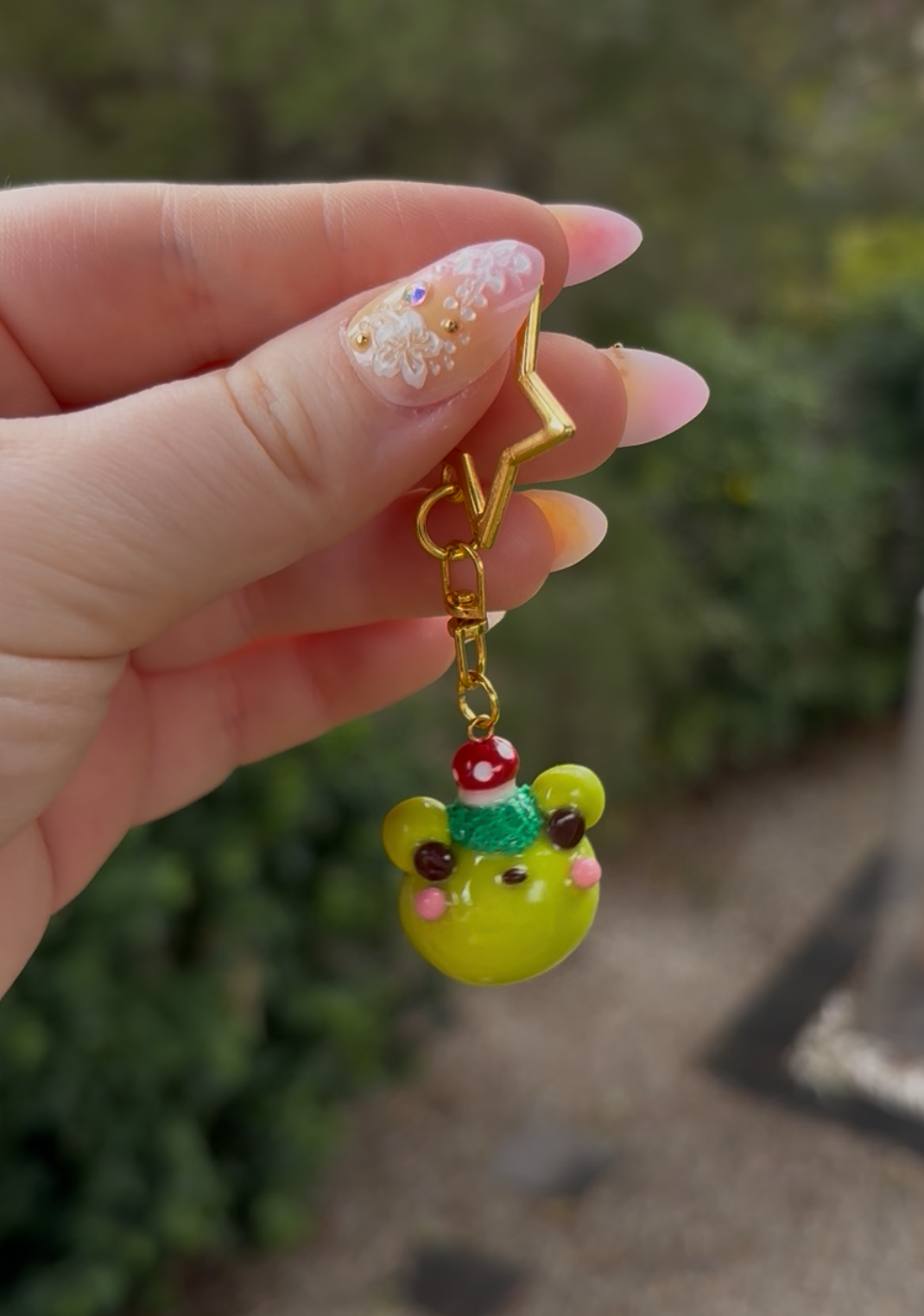 Mossy Frog Mini Charm